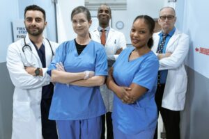 Happy nursing staff